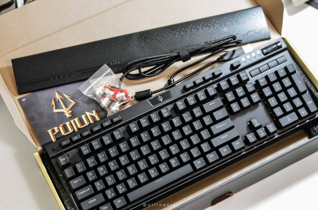 POJUN PJ03 高CP值 RGB機械式鍵盤 產品內容物