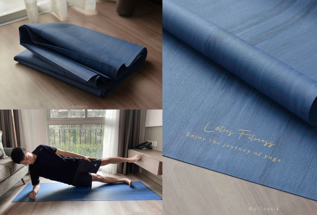 【開箱】可折疊裝入背包的輕薄瑜珈墊 : Lotus Fitness旅行瑜珈墊舖巾核心訓練示範評測